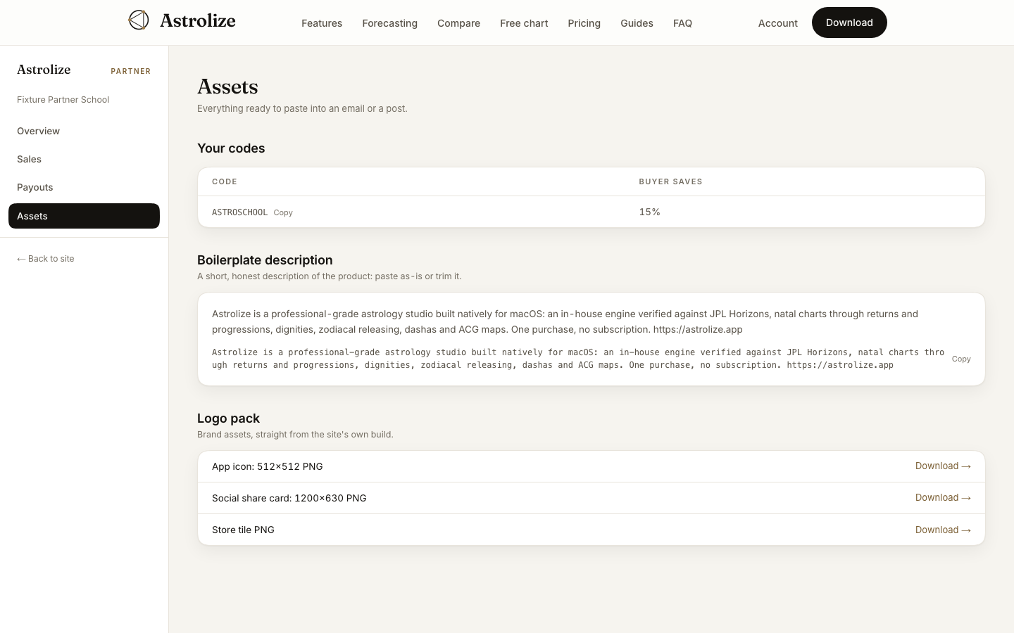 Approved partner description, codes and logo downloads.